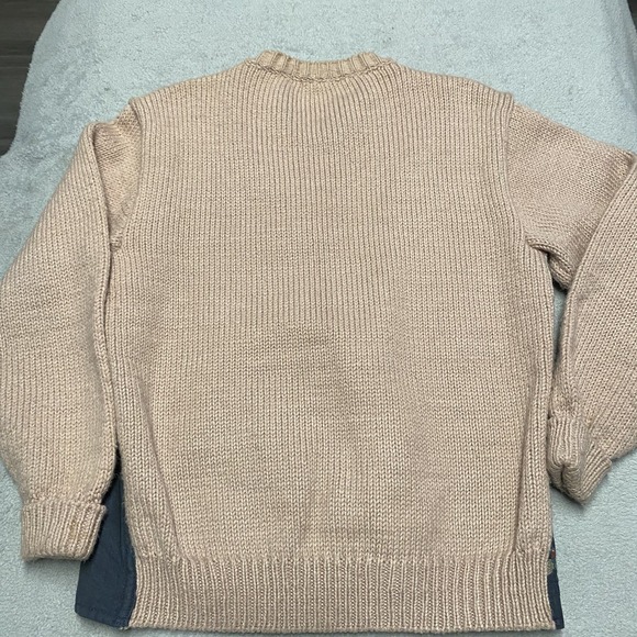 Vintage Hand Knit Cardigan Sweater Womens Large Horse Equestrian 80s Cottage - Picture 7 of 10